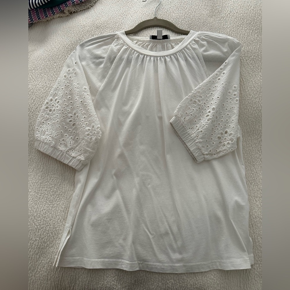 Ipekyol brandnew 100% cotton top with eyelet details color white size XS